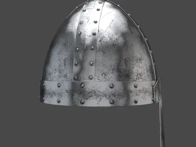 Medieval helmet Low-poly 3D model