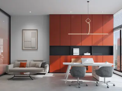  Office interior scene 20 3D model