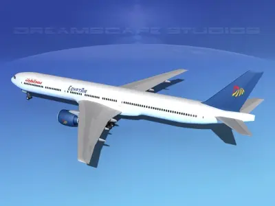 Boeing 777-300 MP Egypt Airlines 3D model