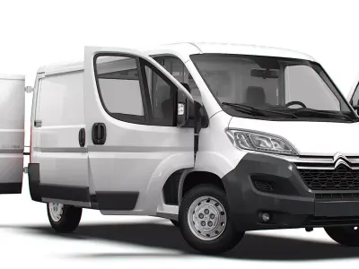 Citroen Jumper Van L2H1 HQ Interior 2023 3D model