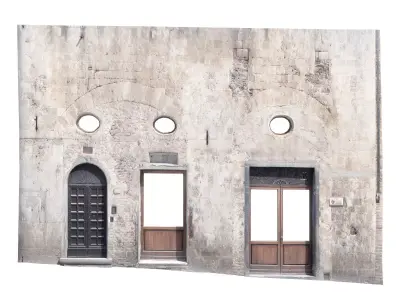 3D Scanned Italian Facade 007 Low-poly 3D model