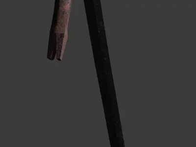 Rusty Crowbar Low-poly 3D model