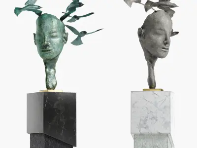 Human Sclupture 2 Low-poly 3D model