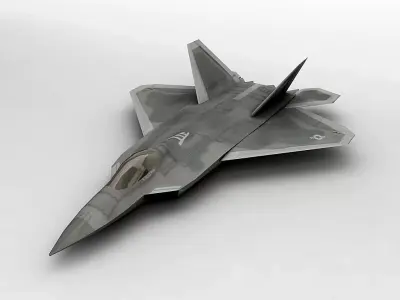F-22 Raptor Military Jet Aircraft LOW Low-poly 3D model