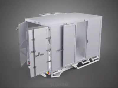 SLIDE PANEL GATE LOADER DROP SLIDING SIDE DOOR BOX TRUCK PICKUP 3D model