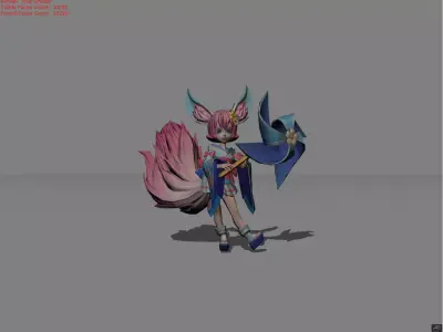 Nana Wind Fairy Low-poly 3D model
