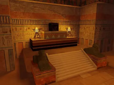 Ancient Egypt Chamber with Secret Box 3D model