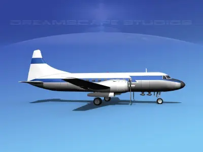 Convair CV-340 Private 1 3D model