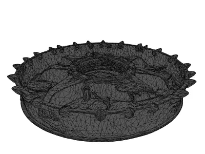 Weathered Spiked Landmine Prop 3D model