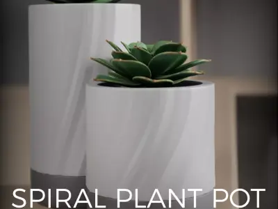  Spiral Plant Pot Free 3D print model