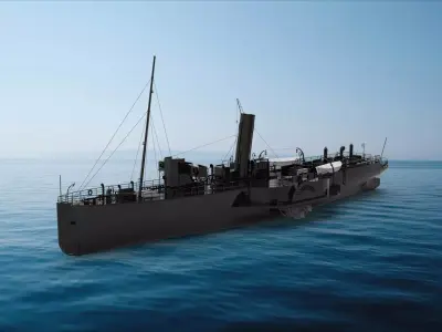 PS Medway Queen steamship 3D model