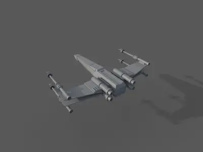 X-wing star wars x - fighter 3D model