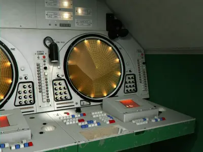 9S467 Soviet radar post Low-poly 3D model