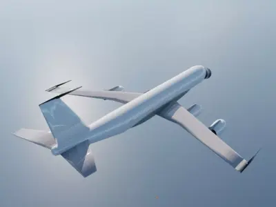 707-700 ELTA Suite Radar Plane - Custom 1950s Modernized Jet Low-poly 3D model