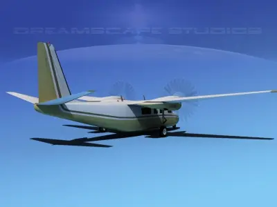 Rockwell Turbo Commander 690 V03 3D model