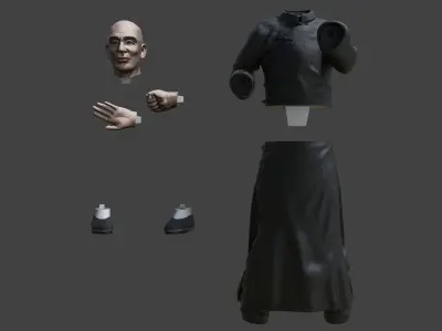 Ip Man Bruce Lee Master Sculpture 3D print model