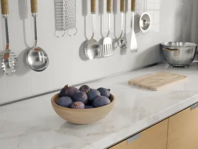  Fig Fruit Bowl Food Model 