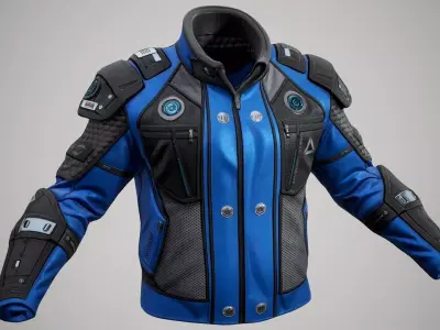 Sci-Fi Jacket P02 Low-poly 3D model