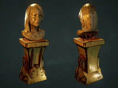 Enchanted Library Low-poly 3D model