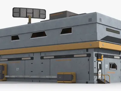 Sci-Fi Industrial x24 Low-poly 3D model