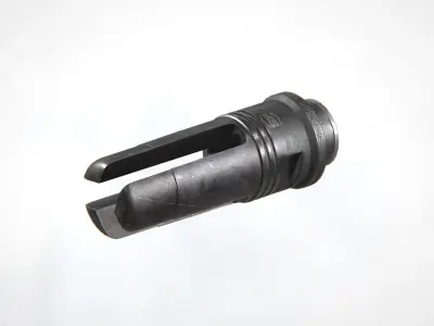SOCOM-556 3-Prong Flash Hider Low-poly 3D model