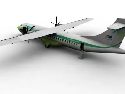 ATR 72 Low-poly 3D model