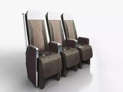 Economy Class Passenger Seat Vray 3d model 3D model