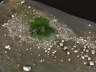 debris stones beach part 9 PBR photogrammetry Low-poly 3D model