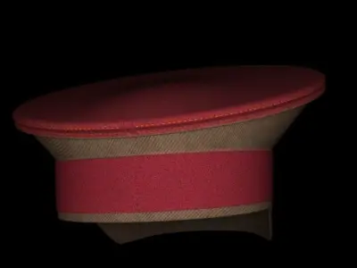 hat military old Low-poly 3D model