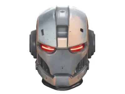Robot helmet Low-poly 3D model purchase