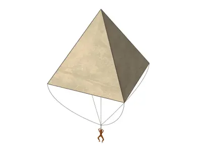 Leonardo da Vinci parachute 3D model