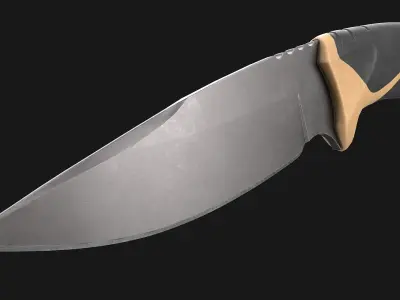 Knife Low-Poly Game-Ready PBR Low-poly 3D model