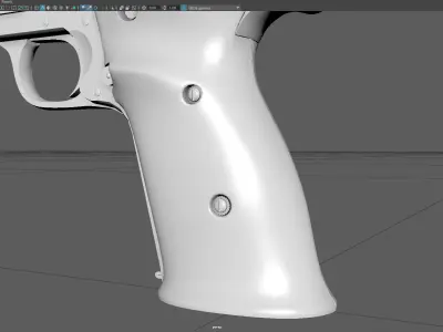  model 41 handgun game ready Low-poly 3D model