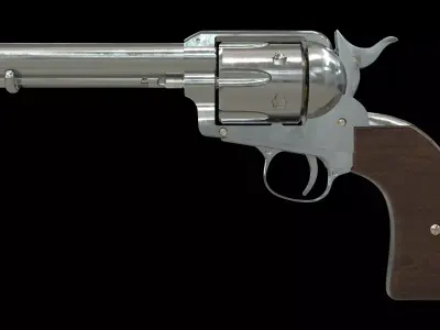 Colt Peacemaker with Bullets 3D model