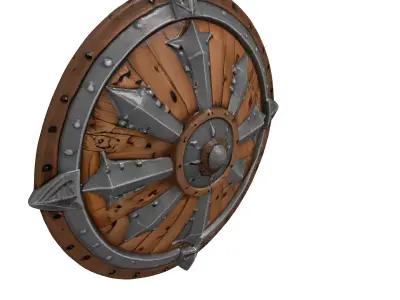 Medieval Viking Warrior Shield 3D model