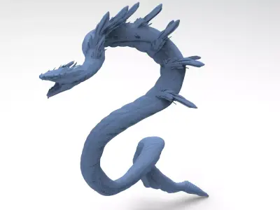 Snake mountain snake crystals 3D model