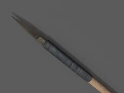 Medieval Spear 3D model Free low-poly 3D model
