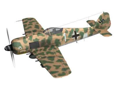 Focke Wulf - FW190 F8 - White 1 3D model
