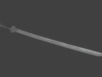 Katana Sword Japanese  Low-poly 3D model