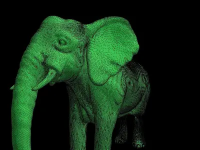 Elephant circus elephant grey 3D model