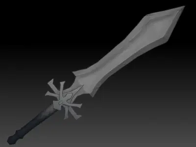 Sword PBR Gameready Stylized Low-poly 3D model
