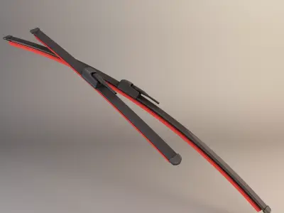 car wipers Low-poly 3D model