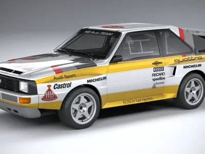 Audi Sport Quattro Rally 1985 3D model purchase