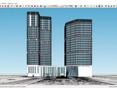 Sketchup Hotel H8 3D model
