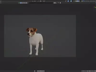 Jack Russell Terrier Dog Free low-poly 3D model