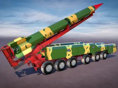 High-Fidelity 3D Model Missile Launcher 3D model