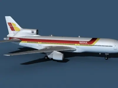 Lockheed L-1011-50 Iberia 3D model