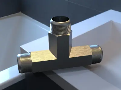 Tee fitting Free 3D model