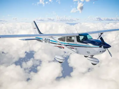 Ultralight Airplane Cessna 182 Skylane Low-poly 3D model