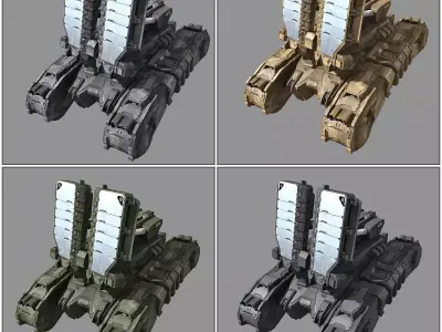 SF Tank Radar MK8 Low-poly 3D model